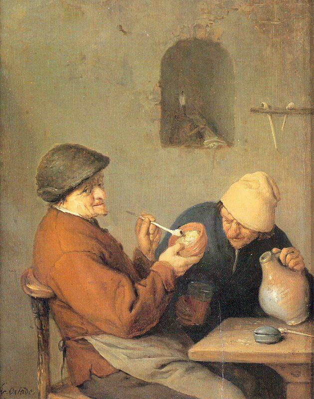 Ostade, Adriaen van The Drinker and the Smoker